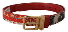 Load image into Gallery viewer, Dolce &amp; Gabbana Chic Multicolor Leather Belt with Engraved Buckle
