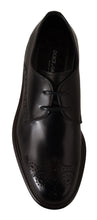 Load image into Gallery viewer, Dolce &amp; Gabbana Elegant Black Derby Dress Shoes
