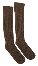 Load image into Gallery viewer, Dolce &amp; Gabbana Chic Brown Wool Blend Over-Calf Socks
