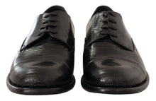 Load image into Gallery viewer, Dolce &amp; Gabbana Elegant Black Lizard Skin Derby Shoes
