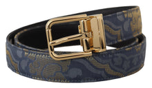 Load image into Gallery viewer, Dolce &amp; Gabbana Elegant Navy Blue Leather Belt
