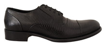 Load image into Gallery viewer, Dolce &amp; Gabbana Elegant Black Lizard Skin Derby Shoes
