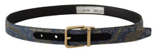 Load image into Gallery viewer, Dolce &amp; Gabbana Elegant Navy Blue Leather Belt
