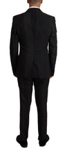 Load image into Gallery viewer, Dolce &amp; Gabbana Elegant Black Striped Slim Fit Two-Piece Suit
