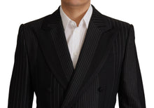 Load image into Gallery viewer, Dolce &amp; Gabbana Elegant Black Striped Slim Fit Two-Piece Suit
