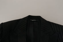 Load image into Gallery viewer, Dolce &amp; Gabbana Elegant Black Striped Slim Fit Two-Piece Suit
