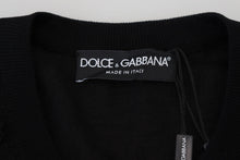 Load image into Gallery viewer, Dolce &amp; Gabbana Elegant Black Floral Lace Cardigan Sweater
