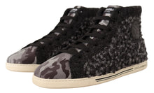 Load image into Gallery viewer, Dolce &amp; Gabbana Elegant Gray High Top Sneakers
