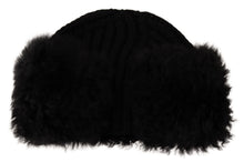 Load image into Gallery viewer, Dolce &amp; Gabbana Black Cashmere Fur Women Beanie Women Hat
