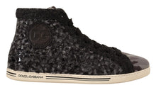 Load image into Gallery viewer, Dolce &amp; Gabbana Elegant Gray High Top Sneakers
