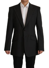 Load image into Gallery viewer, Dolce &amp; Gabbana Elegant Slim Black Wool Blazer Jacket
