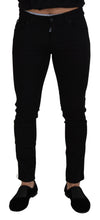 Load image into Gallery viewer, Dolce &amp; Gabbana Elegant Black Slim Fit Denim Pants
