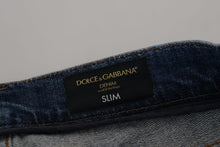 Load image into Gallery viewer, Dolce &amp; Gabbana Elegant Slim-Fit Denim Pants in Blue Washed
