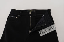 Load image into Gallery viewer, Dolce &amp; Gabbana Chic High Waist Slim Fit Black Jeans
