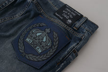 Load image into Gallery viewer, Dolce &amp; Gabbana Elegant Slim-Fit Denim Pants in Blue Washed
