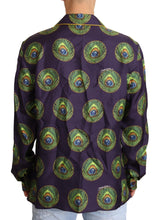 Load image into Gallery viewer, Dolce &amp; Gabbana Exquisite Silk Casual Men&#39;s Shirt in Purple and Green
