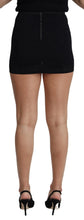 Load image into Gallery viewer, Dolce &amp; Gabbana Black Mini Short Lace Stretch  Skirt
