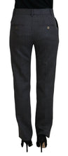 Load image into Gallery viewer, Dolce &amp; Gabbana Elegant Gray Striped Tapered Pants
