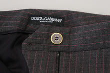 Load image into Gallery viewer, Dolce &amp; Gabbana Elegant Gray Striped Tapered Pants
