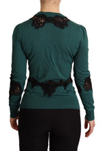 Load image into Gallery viewer, Dolce &amp; Gabbana Elegant Green Pullover with Black Lace Detail
