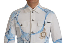 Load image into Gallery viewer, Dolce &amp; Gabbana Multicolor Logo Embroidered Denim Jacket
