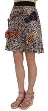 Load image into Gallery viewer, Dolce &amp; Gabbana Silver Crystal Bow High Waist Mini Skirt
