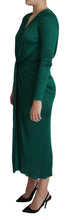 Load image into Gallery viewer, Dolce &amp; Gabbana Emerald Elegance Bodycon Midi Dress
