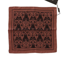 Load image into Gallery viewer, Dolce &amp; Gabbana Brown Floral Silk Square Handkerchief Scarf
