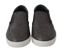 Load image into Gallery viewer, Dolce &amp; Gabbana Elegant Gray Caiman Leather Loafers
