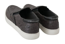 Load image into Gallery viewer, Dolce &amp; Gabbana Elegant Gray Caiman Leather Loafers
