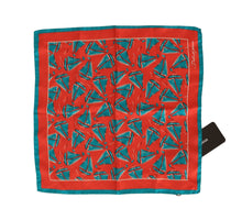 Load image into Gallery viewer, Dolce &amp; Gabbana Orange Boat Print Silk Square Handkerchief Scarf
