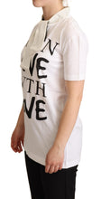 Load image into Gallery viewer, Dolce &amp; Gabbana Chic White Love Motif Silk-Blend Tee
