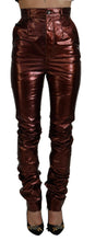 Load image into Gallery viewer, Dolce &amp; Gabbana High Waist Skinny Jeans in Metallic Bronze
