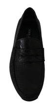 Load image into Gallery viewer, Dolce &amp; Gabbana Exquisite Black Lizard Leather Loafers
