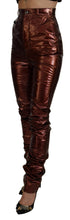 Load image into Gallery viewer, Dolce &amp; Gabbana High Waist Skinny Jeans in Metallic Bronze
