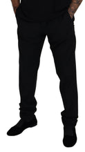 Load image into Gallery viewer, Dolce &amp; Gabbana Black Wool Chino Formal Pants
