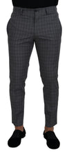 Load image into Gallery viewer, Dolce &amp; Gabbana Grey Cotton Checkered Chino Pants
