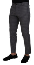 Load image into Gallery viewer, Dolce &amp; Gabbana Grey Cotton Checkered Chino Pants
