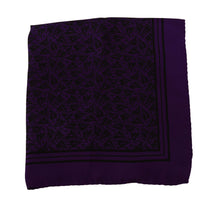 Load image into Gallery viewer, Dolce &amp; Gabbana Purple Patterned Square Handkerchief Scarf
