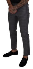 Load image into Gallery viewer, Dolce &amp; Gabbana Grey Cotton Checkered Chino Pants
