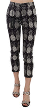 Load image into Gallery viewer, Dolce &amp; Gabbana Black Pineapple Print Skinny Capri Pants

