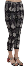 Load image into Gallery viewer, Dolce &amp; Gabbana Black Pineapple Print Skinny Capri Pants
