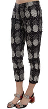 Load image into Gallery viewer, Dolce &amp; Gabbana Black Pineapple Print Skinny Capri Pants
