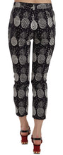 Load image into Gallery viewer, Dolce &amp; Gabbana Black Pineapple Print Skinny Capri Pants
