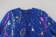 Load image into Gallery viewer, Dolce &amp; Gabbana Elegant Multicolor Splash Mohair Cardigan
