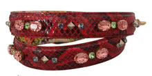 Load image into Gallery viewer, Dolce &amp; Gabbana Elegant Red Python Leather Bag Strap
