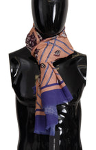 Load image into Gallery viewer, Dolce &amp; Gabbana Blue Linen Seashell Pattern Mens Wrap Shawl Scarf
