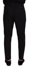 Load image into Gallery viewer, Dolce &amp; Gabbana Black Wool Chino Men Formal Pants
