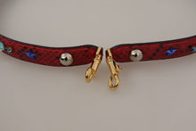 Load image into Gallery viewer, Dolce &amp; Gabbana Chic Red Python Leather Shoulder Strap
