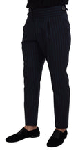 Load image into Gallery viewer, Dolce &amp; Gabbana Blue Striped Men Formal Pants
